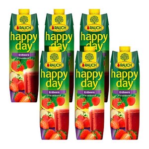 happy day Fruchtnektar Erdbeere 6x 1,0 l