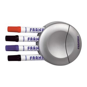 FRANKEN Stiftehalter silber Kunststoff 4 Fächer 12,0 x 12,0 x 3,0 cm