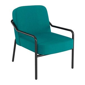 medso powered by PAPERFLOW Sessel MEDSO M Rund blau schwarz Stoff 58,0 x 74,3 x 73,6 cm, 1 St.