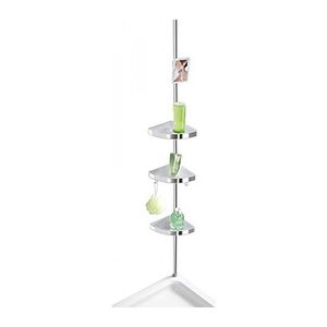 WENKO Teleskop-Duschregal Premium silber 27,5 x 20,0 x 70,0-260,0 cm