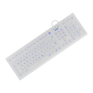 KeySonic Industrietastatur Silikon KSK-8031INEL-WH DE Weiá