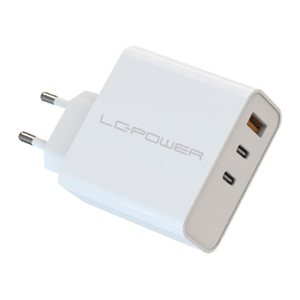 LC-Power USB-Ladegerät 110-240V für USB-C-/USB-A-Geräte 65W