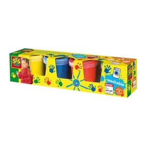 SES Creative® Fingerfarben farbsortiert 4x 150,0 ml, 1 St.