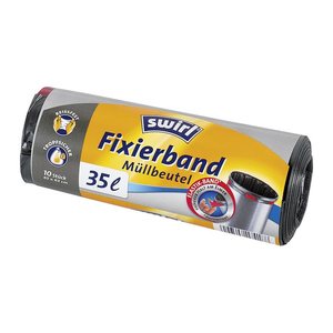 swirl® Müllbeutel Reißfest & Dicht 4629 35,0 l schwarz, 10 St.