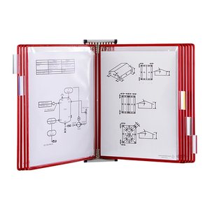 tarifold Wand-Sichttafelsystem 413103 DIN A3 rot mit 10 St. Sichttafeln, 1 St.