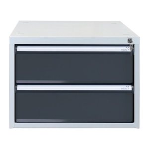 ADB Schubladenschrank anthrazit, lichtgrau 2 Schubladen 53,1 x 70,0 x 40,0 cm, 1 St.