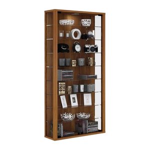 VCM my home Vitrosa Maxi Vitrine nussbaum 8 Fachböden