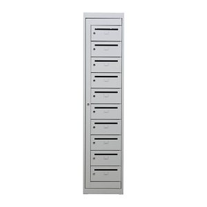 Gürkan Schließfachschrank lichtgrau 111314, 10 Schließfächer 40,0 x 50,0 x 180,0 cm