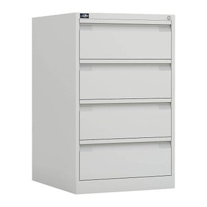 BISLEY ECO Karteischrank reinweiß 4 Schubladen 57,0 x 62,2 x 91,5 cm, 1 St.