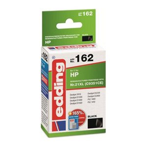 edding EDD-162 schwarz Druckerpatrone kompatibel zu HP 21XL (C9351AE)