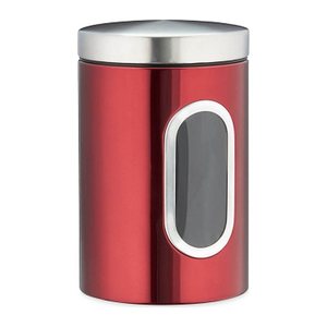 relaxdays Vorratsdose 17,0 cm hoch rot 1,4 l, 1 St.