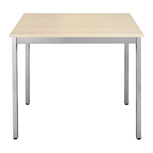 SODEMATUB Mehrzwecktisch ahorn, alu rechteckig, Vierkantrohr alu, 140,0 x 70,0 x 74,0 cm