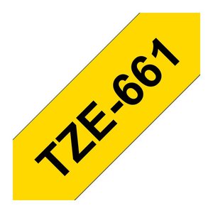brother Schriftband TZe-661 TZE661, 36 mm, schwarz auf gelb, 1 St.