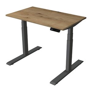 Kerkmann Smart office elektrisch höhenverstellbarer Schreibtisch eiche rechteckig, T-Fuß-Gestell grau 100,0 x 60,0 cm