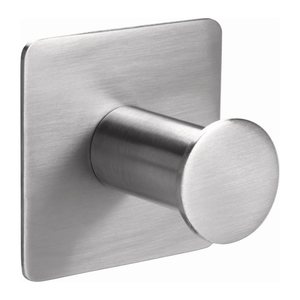 tesa Handtuchhaken Powerbutton Classic eckig silber, 1 St.