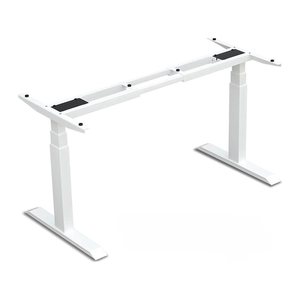 LMG elektrisch höhenverstellbares Schreibtischgestell weiß ohne Tischplatte, T-Fuß-Gestell weiß 130,0 - 160,0 x 57,0 cm