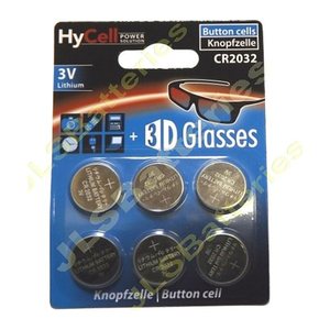 HyCell Knopfzellen CR2032 Lithium 3,0 V, 6 St.