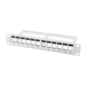 LANBERG 10" Patchpanel Blank 1U 12-Port Keystone Organizer g