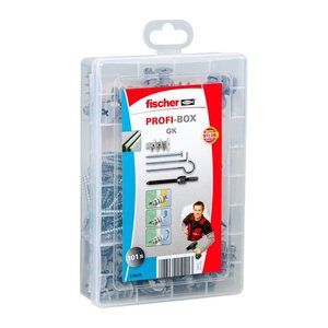 fischer Profi-Box - GK + Screws 2K 518528 Dübel- und Schrauben-Sortiment, 101-teilig