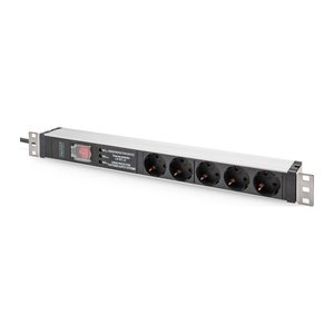 DIGITUS PDU 1HE 5x Schuko 16A Ausgänge 230V/16A schwarz