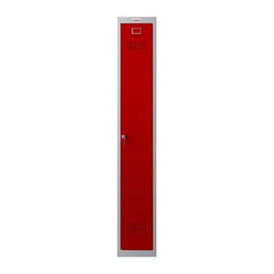 phoenix Spind Locker grau, rot PL1130GRK, 1 Schließfach 30,0 x 50,0 x 183,0 cm