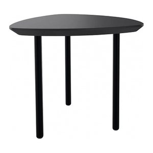 fm TRESTA Beistelltisch dreieckig abgerundet MDF-Platte schwarz 55,0 x 51,0 x 46,0 cm, 1 St.