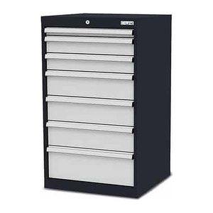 Simplaflex® Systemeinrichter C-Line Schubladenschrank anthrazit 7 Schubladen 60,0 x 57,5 x 102,0 cm, 1 St.