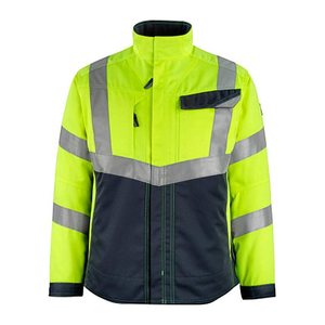 MASCOT® unisex Warnjacke Oxford  gelb, schwarzblau Größe XL