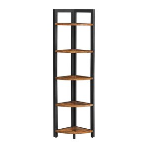 VASAGLE Eckregal braun, schwarz 30,0 x 30,0 x 150,0 cm, 1 St.