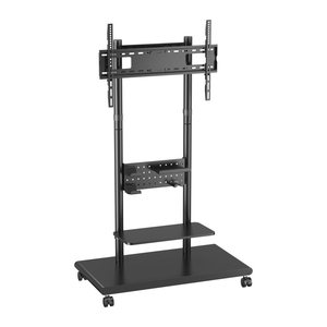 Equip Bodenstandhalter 50"-90"/1TFT 60kg Mobil+Ablage sw