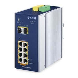 PLANET Industrial 8-Port GE PoE+ 2-port SFP IGS-10020HPT-U