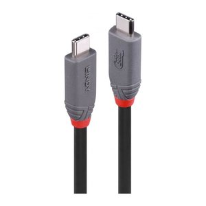 LINDY 0.8m USB4 240W Typ C Kabel, 40Gbit/s, Anthra Line