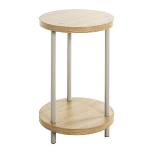 HAKU Möbel Beistelltisch rund MDF-Platte esche 30,0 x 30,0 x 50,0 cm, 1 St.