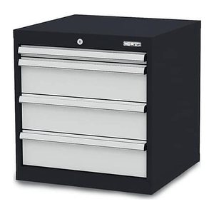 Simplaflex® Systemeinrichter C-Line Schubladenschrank anthrazit 4 Schubladen 60,0 x 57,5 x 62,0 cm, 1 St.