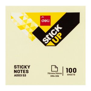 DELI Haftnotizen 7,6x7,6 cm Stick up, 70g/m 100 Stück gelb