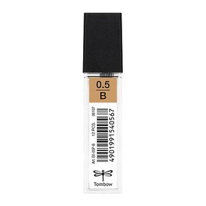 Tombow Feinminen-Bleistiftminen schwarz B 0,5 mm, 12 St.