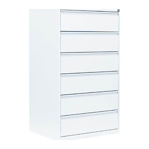 LÜLLMANN Karteischrank signalweiß 76,0 x 62,0 x 132,0 cm, 1 St.