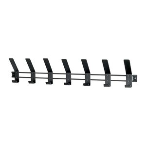 HAKU Möbel Wandgarderobe 54535 schwarz Metall 7 Haken 74,0 x 14,0 cm, 1 St.