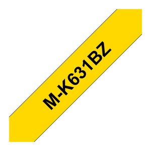 brother Schriftband M-K M-K631 MK631BZ, 12 mm, schwarz auf gelb, 1 St.
