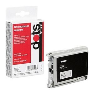 dots  schwarz Druckerpatrone kompatibel zu brother LC-1000BK