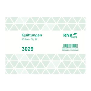 RNK-Verlag Quittung mit MwSt. separat ausgewiesen, mit fortlaufenden Nummern Formularbuch 3029, 1 St.