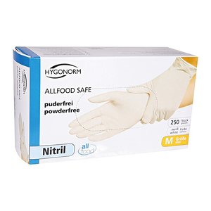 HYGOSTAR unisex Einmalhandschuhe ALLFOOD SAFE weiß Größe S, 250 St.