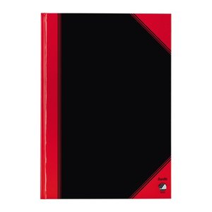 Bantex Notizbuch Chinakladde DIN A7 kariert, schwarz/rot Hardcover 192 Seiten, 1 St.