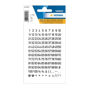 HERMA Klebenummern 4155 Zahlen, schwarz, 10x 250 Etiketten