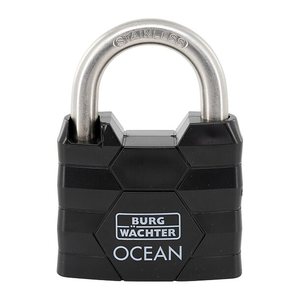 BURG WÄCHTER Vorhängeschloss OCEAN 490 Ni 50 schwarz, 1 St.