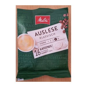 Melitta Café Auslese Kaffeepads, Arabica- und Robustabohnen kräftig, 16 St.