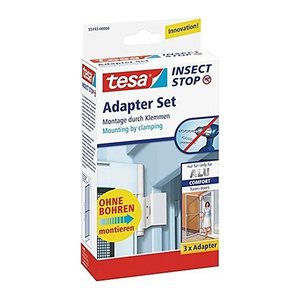 tesa Klemmscharnier für Fliegengitter Insect Stop Alu Comfort Adapter Set anthrazit