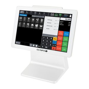 OLYMPIA Registrierkasse TS10 inkl. eingebautem Scanner (ohne TSE-Lizenz) weiß