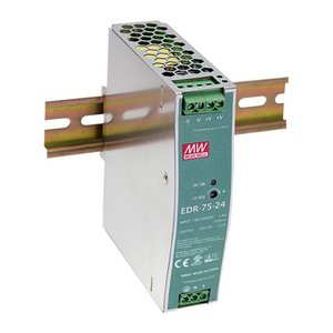 LevelOne Industrie Netzteil 24VDC/ 75W+DIN-Schiene silber
