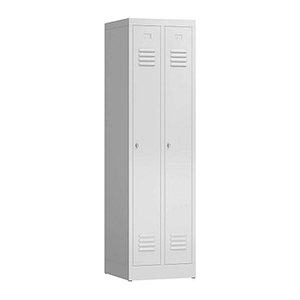 ClassiX Spind lichtgrau X-510100, 2 Schließfächer 50,0 x 50,0 x 180,0 cm